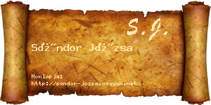 Sándor Józsa névjegykártya